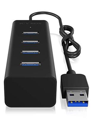 ICY BOX 4 Poorten Hub USB 3.0 Zwart - [IB-HUB1409-U3]