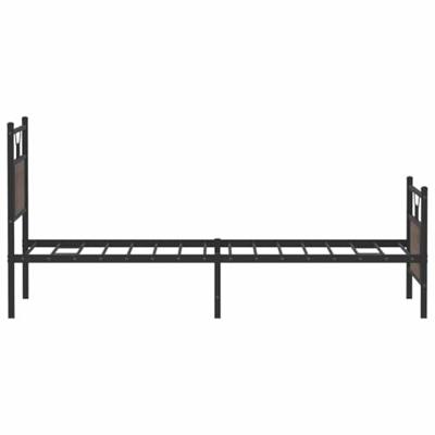 Bedframe zonder matras bewerkt hout bruin eikenkleur 80x200 cm