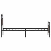 Bedframe zonder matras bewerkt hout bruin eikenkleur 80x200 cm - thumbnail