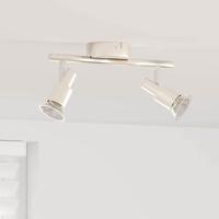 VidaXL Plafondspot met schijnwerpers nikkel 25,5 x 8 x 11 cm staal - thumbnail