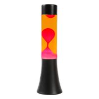 Itotal Lavalamp zwart/oranje/rood, 30cm - thumbnail