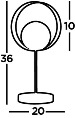 Searchlight Design tafellampOrbital - EU8141BGO