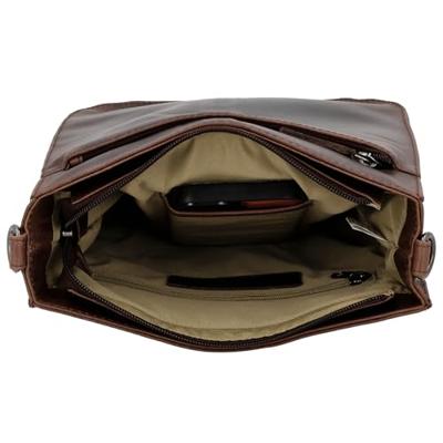 Hide & stitches next navajo schoudertas-Dark Brown