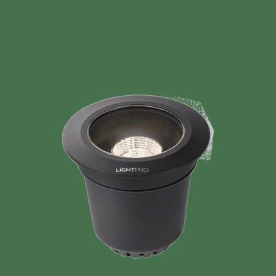 Atik R1 LED Grondspot - 9 Watt - 713 Lumen - 3000K warm wit - 12V - Product - IP67 Waterdicht - Rond - Tuisnpot - Zwart
