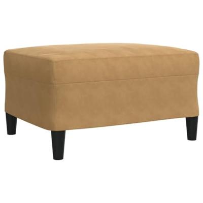 4-delige Loungeset met kussens fluweel bruin