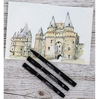 Uni Pin fineliner, ronde punt, 0,3 mm, zwart