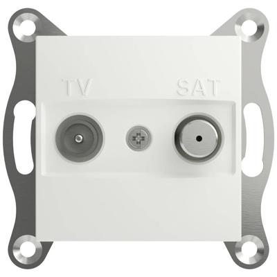 Schneider Electric EPH3470321D TV-satelliet doorvoercontactdoos Asfora Wit (RAL 9003) 1 stuk(s)