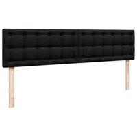 Ottoman bed met matras 160x200cm stof zwart - thumbnail