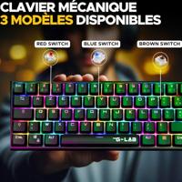 Mechanisch gamingtoetsenbord - THE G-LAB - KEYZ TALLIUM - Rood - thumbnail