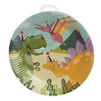 Boland Papieren bordjes dino party ø23cm - thumbnail