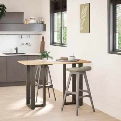 Bartafelpoten 2 st T-vormig 40x35x(90-91) cm staal naturel