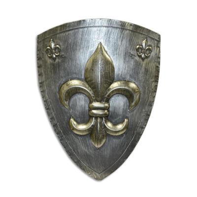 ijzeren muurbevestiging schild met fleur de lis - roest (rx-467)