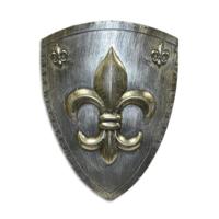 ijzeren muurbevestiging schild met fleur de lis - roest (rx-467) - thumbnail