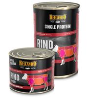 Belcando Single Proteïne-blikje, 6 x 400 g runderen, gevarieerd natvoer voor honden, monoproteïne natvoer - thumbnail