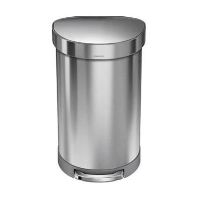 Simplehuman Afvalemmer Half Rond 45 liter (zilver) Simplehuman Afvalemmer Half Rond 45 liter (zilver)