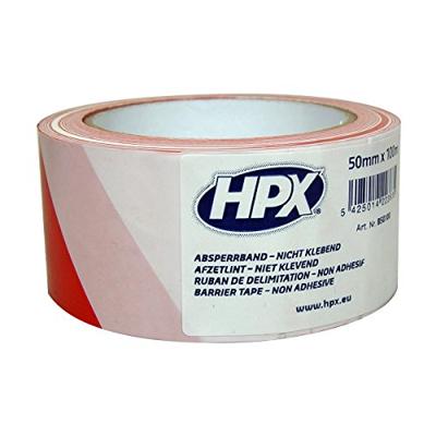 HPX Afzetlint | Wit/Rood | 50mm x 100m - B50100 B50100