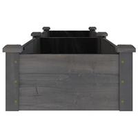 VidaXL Plantenbak verhoogd met voering 240x45x25 cm vurenhout grijs - thumbnail