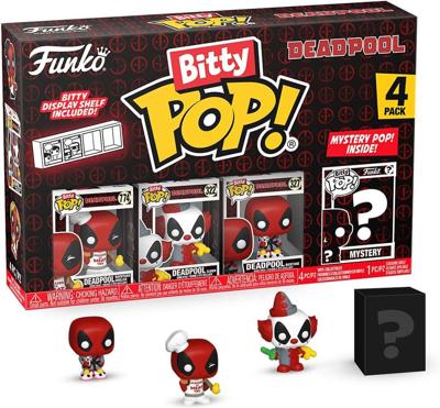 Deadpool Funko Bitty Pop! 4-Pack: Deadpool Backyard Griller / Deadpool Clown / Deadpool Bedtime Deadpool Funko Bitty Pop! 4-Pack: Deadpool Backyard Griller / Deadpool Clown / Deadpool Bedtime