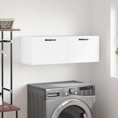 Wandkast 100x36,5x35 cm bewerkt hout wit Wandkast 100x36,5x35 cm bewerkt hout wit