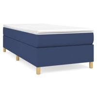 Boxspring met matras stof blauw 100x200 cm - thumbnail