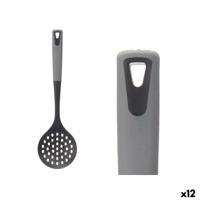 Schuimspaan Kinvara Zwart Grijs TPR PBT 10 x 35 x 2 cm (12 Stuks) - thumbnail