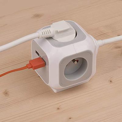 Brennenstuhl ALEA-Power USB-Charger stekkerblok | 4-voudig | 1,4m H05VV-F 3G1,5 | FR/BE - 1150101