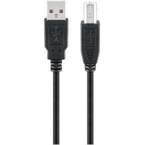 USB 2.0 kabel, (losse product), A' stekker > 'B' stekker USB AB 300 LC HiSpeed zwart 2.0 3m