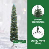 VidaXL Kunstkerstboom groen 270 cm pvc en staal en kunststof - thumbnail