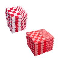 Byrklund Keuken- en Theedoeken set Clean Rood - 12 delig - thumbnail