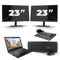 Lenovo ThinkPad L560 - Intel Core i5-6e Generatie - 15 inch - 8GB RAM - 256GB SSD - Windows 11 + 2x 23 inch Monitor - thumbnail