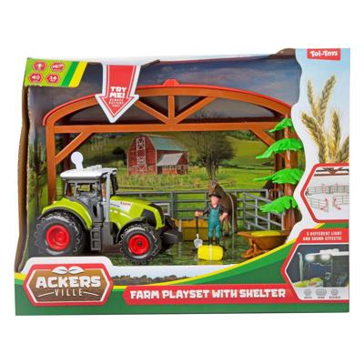 Toi-Toys Ackers ville paardenstal met tractor licht en geluid speelset, 14dlg.