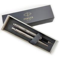Balpen en vulpen Parker Jotter stainless steel CT medium 2 stuks - thumbnail