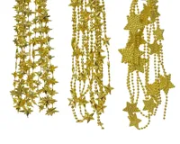 Kaemingk Kralenketting Sterren 270cm Licht goud - thumbnail