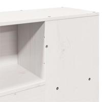 Hoofdbord met opbergruimte 150 cm massief grenenhout wit - thumbnail