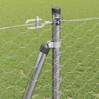 VidaXL Afrasteringspaal zilver 25 x 1,2 m (50 mm gaas) staal - thumbnail