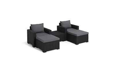 Allibert California Balkonset Deluxe - 2 a 4 personen - Grafiet