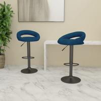 Barkrukken 2 st fluweel blauw - thumbnail