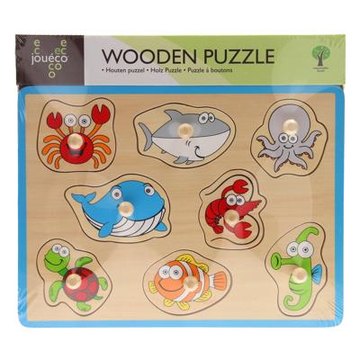 Houten knoppuzzel. 4 assortie. 3+ Houten knoppuzzel. 4 assortie. 3+