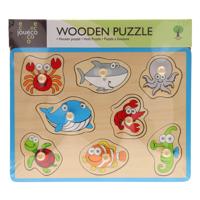 Houten knoppuzzel. 4 assortie. 3+ - thumbnail