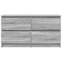 Tv-meubel 100x35x54 cm bewerkt hout grijs sonoma eikenkleurig - thumbnail