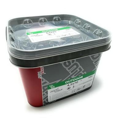 Dynaplus Unischroef/Spaanplaatschroef Ar-Coating Platkop deeldraad Torx TX25 4.5X70/35 | 700 stuks - 0289.14.34201