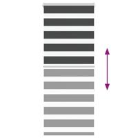 Zebra rolgordijn 60x150 cm stofbreedte zwart 55,9 cm - thumbnail