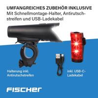 FISCHER FAHRRAD 45 LUX, small-box Fietsverlichtingsset LED Zwart - thumbnail