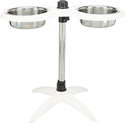 Trixie Houder Comed..Instelling, melamine/staal. 2 × 1,6 l/Ø 21,Bl