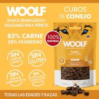 WOOLF Soft Cubes Rabbit - traktatie voor hond - 100g - thumbnail