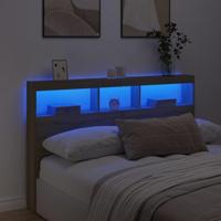 Hoofdbordkast met LED-verlichting 160x17x102 cm sonoma eiken - thumbnail