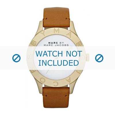 Horlogeband Marc by Marc Jacobs MBM1218 Leder Cognac 20mm Horlogeband Marc by Marc Jacobs MBM1218 Leder Cognac 20mm