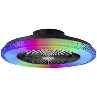 Brilliant Zwarte ventilatorBadria met RGB functie - G60040/06 - thumbnail