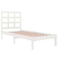 Bedframe massief hout wit 75x190 cm - thumbnail