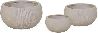 Mcollections Bloempot Nora Bullet Bowl - Clayfibre - Ø42 x H21 - Sand